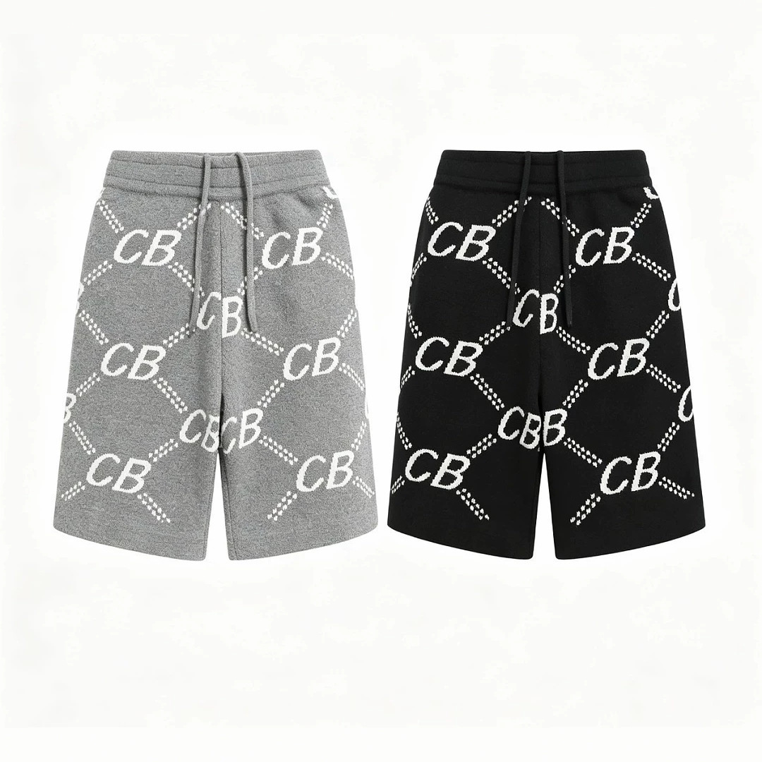 Knitted summer woolen shorts