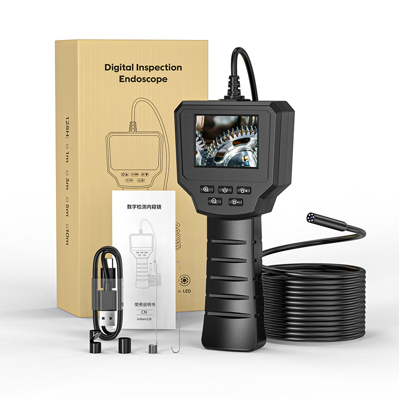 2.4 inch Screened Endoscope for Car Repair Tubes, High-Resolution Camera, Waterproof Underwater Probe, Cross-Border Product