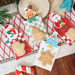 Christmas candy bag creative header card cookie frosting cookie snowflake pastry packaging bag