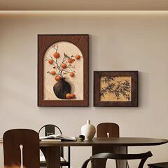 Shishi Ruyi 中世スタイルのレストラン装飾絵画ハイエンドのダイニングテーブルの壁壁画フレンチレトロな抽象的なリビングルームの吊り絵画