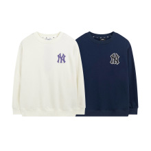 韩国潮牌MLB秋冬男女同款圆领NY印花时尚毛圈圆领卫衣女上衣潮