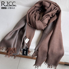 Rjcc ベルベット春と夏の両面カシミヤツイスト無地オフィスエアコンショール快適な男性と女性のカップルスカーフ