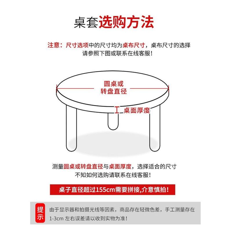 圆桌布防水防烫防油免洗家用圆形餐桌桌垫转盘套蕾丝花边桌布|undefined