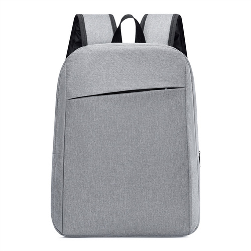 商务电脑包 跨境纯色印制LOGO休闲双肩包新款大容量男士旅行背包