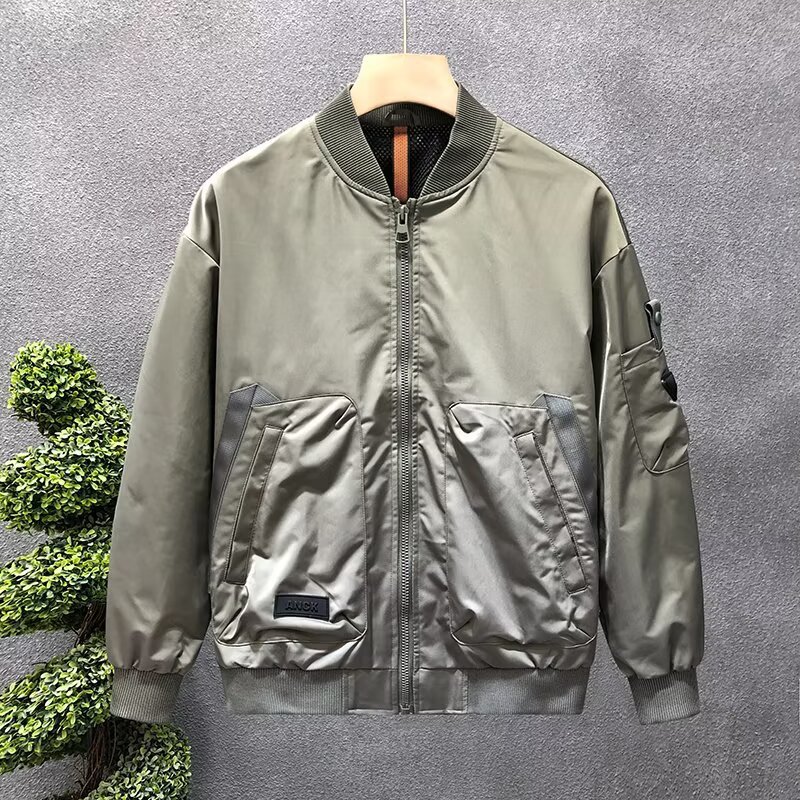 Men's Spring and Summer Baseball Collar Jacket 2025 New Fashion Trend Versatile Young Handsome Casual Short Jacket Trend