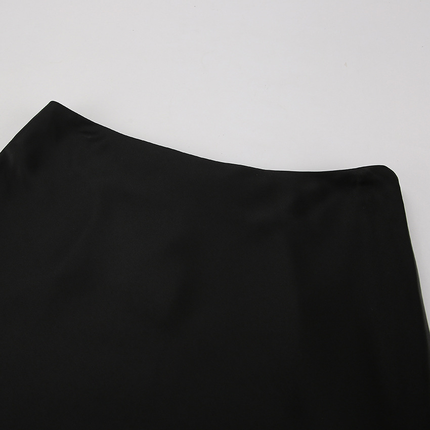 Women's Clothing 2024 acetate satin skirt female autumn new style drape slim A line long skirt high end women's clothing_voghion.com