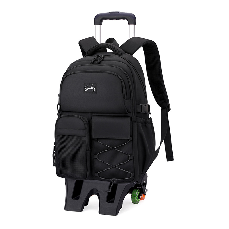 Mochila de tracción para niños de peces naturales, estudiantes de primaria de grado 3 - 6 pueden escalar escaleras, moda de alta capacidad, bolsas de tracción de escuela secundaria