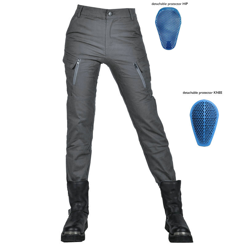 Volero motocicleta cuatro estaciones anti-caída ciclismo pantalones transpirable de cintura alta Mujer Caballero motocicleta anti-caída pantalones de silicona equipo de protección