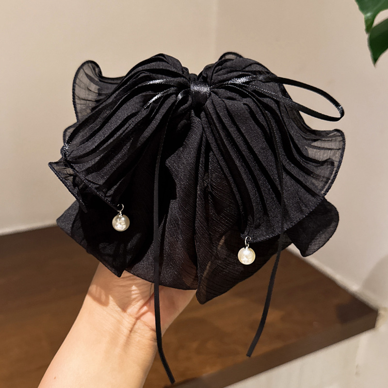 250 черная заколка для хвоста