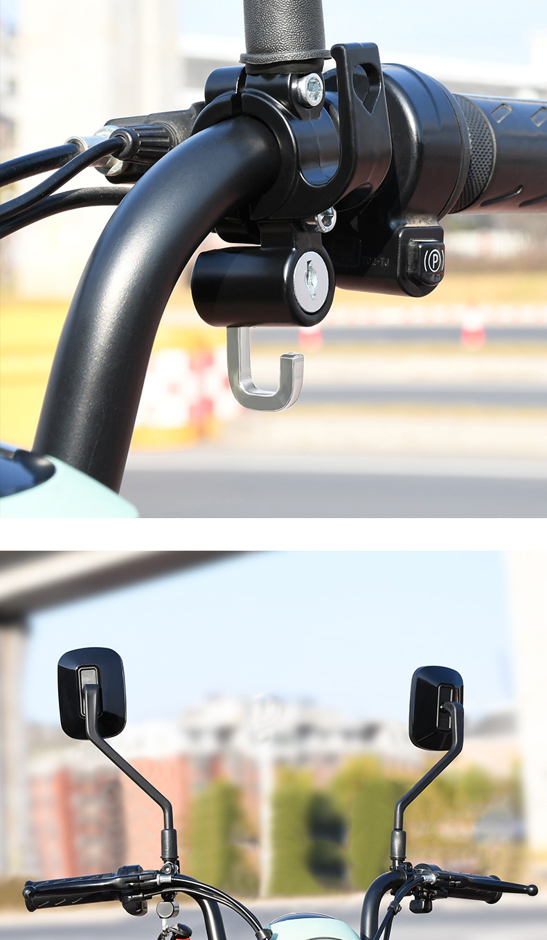 Electric Vehicle Helmet Lock Hook for Yadea No. 9 Electric Scooter Universal Anti-Theft Fixed Multifunctional Modified Mirror Mount Lock Hook