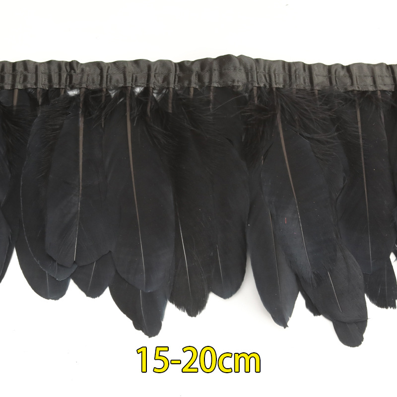 Plumas negras al por mayor diy materiales hechos a mano bolsas accesorios accesorios para niños jardín de infantes creativo curso de arte