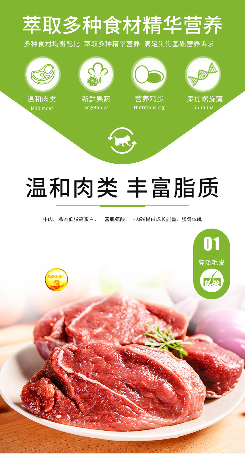 分销麦富迪佰萃成犬粮20kg狗粮40斤牛肉+螺旋藻 全价全犬种通用详情11