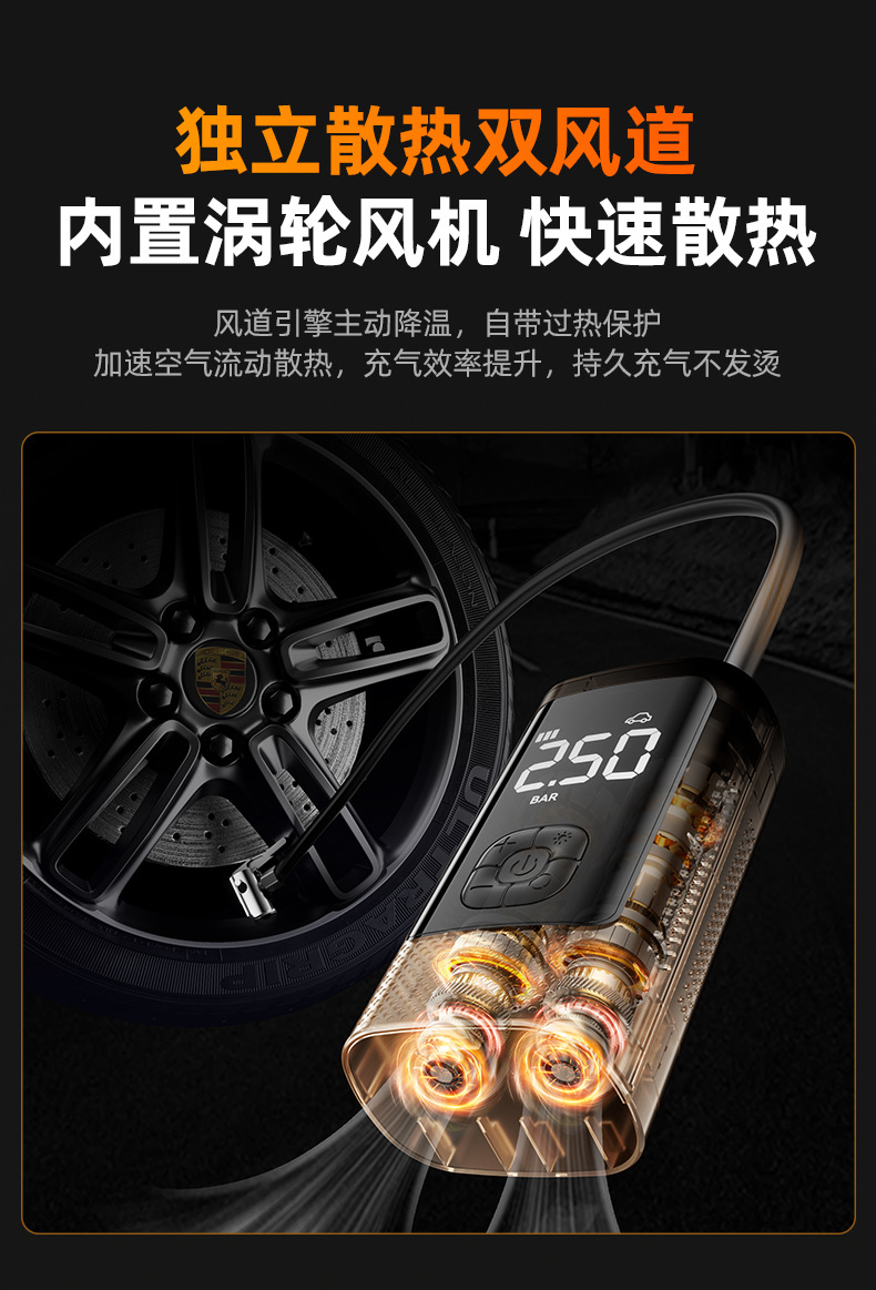 Car Wireless Inflator Portable Electric Air Pump for Car Tires