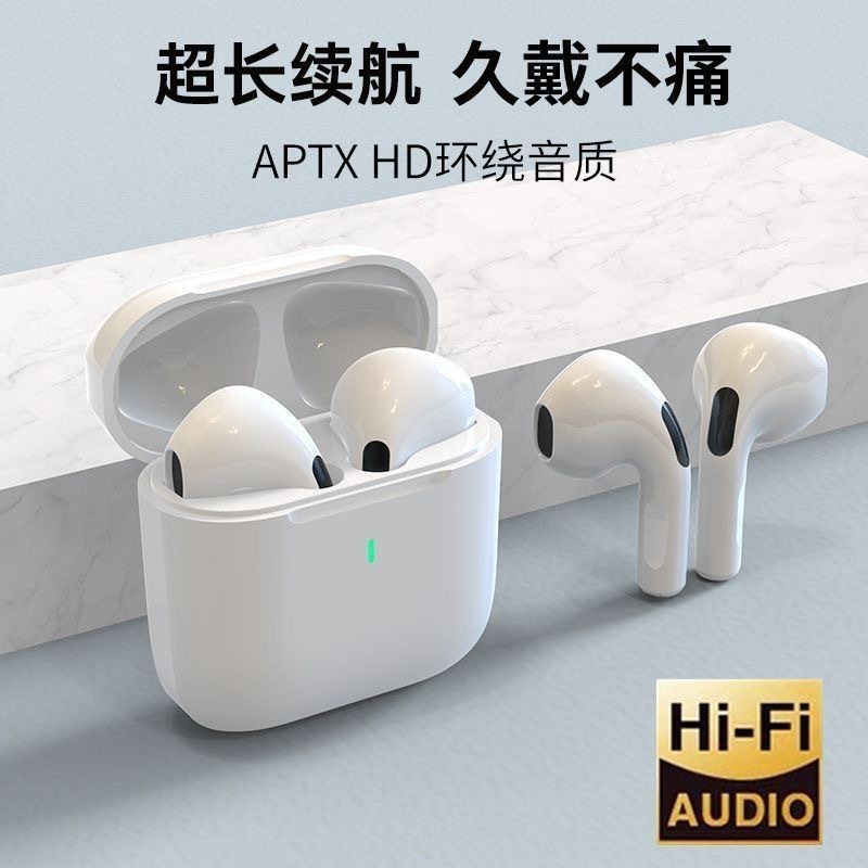 Wireless Bluetooth Headset New Huaqiangbei Pro4 Semi-In-Ear High-Quality Noise Reduction Suitable for Apple and Android