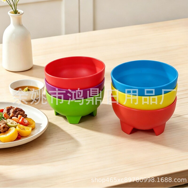 Colorful plastic bowl set, french fry bowl, snack bowl, divided bowl, children's picnic bowl, Mexican salad bowl Colorful plastic bowl set, french fry bowl, snack bowl, divided bowl, children's picnic bowl, Mexican salad bowl