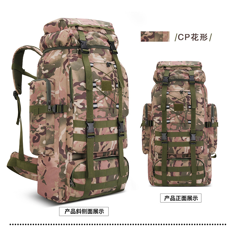 Al aire libre 60 litros de gran capacidad para salir mochila de viaje camuflado para hombres y mujeres acampando caminata mochila de estudiantes fábrica transfronteriza