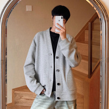 开衫外套男春秋宽松长袖毛衣美式潮牌百搭帅气情侣装穿搭慵懒外套