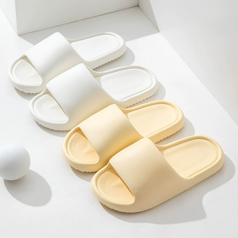 Женские тапочки без шнуровки с толстым дном из ЭВА, бесшумный летний дом, Нескользящие износостойкие простые тапочки для пары