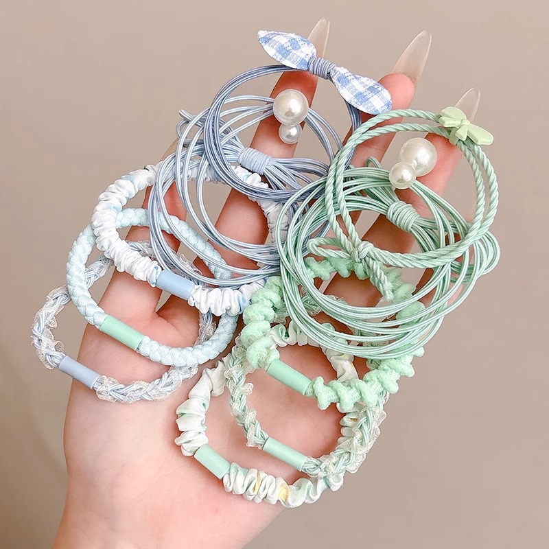 Niños cuerdas de cabeza de cola de caballo alta lindos bebés cabello anillo de cabello de cabello de niñas no lastimar cabello toque de banda elástica alta