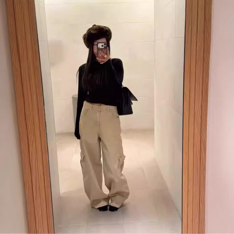 Now Available: Korean-Style 2026 Spring Multi-Pocket High-Waisted Slimming Cargo Pants for Women, Versatile and Fashionable Casual Pants