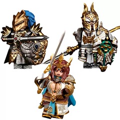 新型クロスボーダー中古紀シリーズのランスロットのアーサー王後凱人の子供の円卓の騎士は積み木のおもちゃをつづり合わせます。