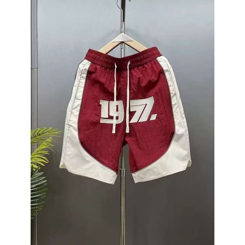 Men's Clothing Men's Trendy Casual Embroidered Shorts Patchwork Five Point Outdoor Sports Beach Pants Loose Fit_viptrois.com
