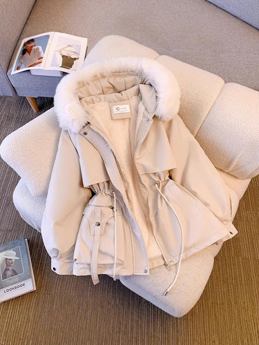Women's winter coat new model slimming down women's down jacket cotton warm stylish versatile padded fur-lined cotton coat outerwear