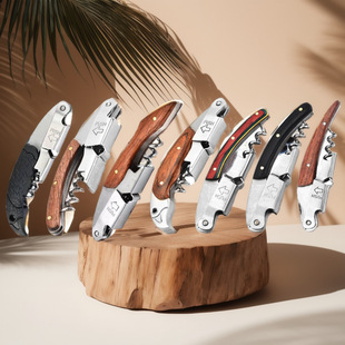 Factory multifunctional bottle opener creative beer wine stainless steel wine bottle opener through wine knife spot wholesale