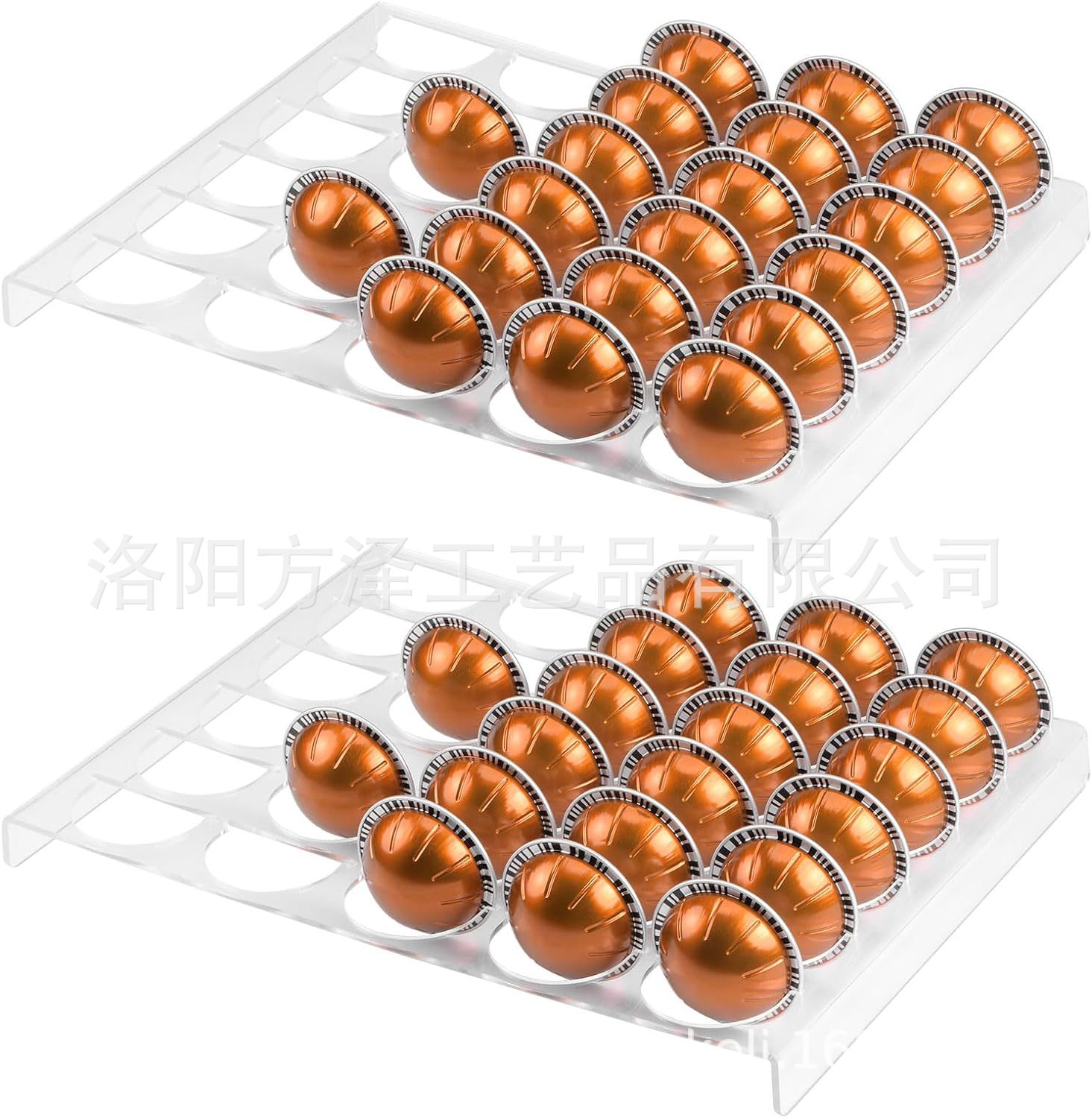 跨境热卖亚克力咖啡包30 个插槽存储收纳盒 K 杯收纳托盘陈列架