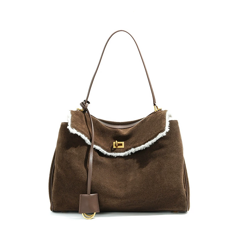 Purse, leather shoulder bag, high-quality style