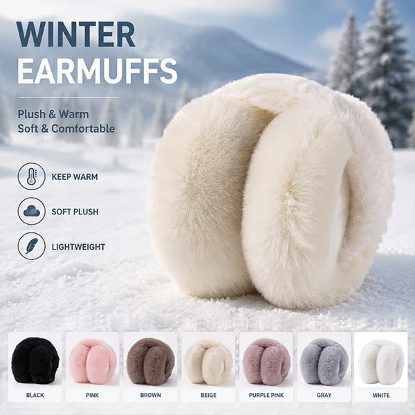 2026 new warm earmuffs, fluffy ear warmers, outdoor fuzzy earmuffs