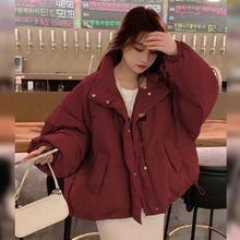 UNMUN冬季韩版新款立领棉衣羽绒棉服女加厚短款宽松小个子外套棉