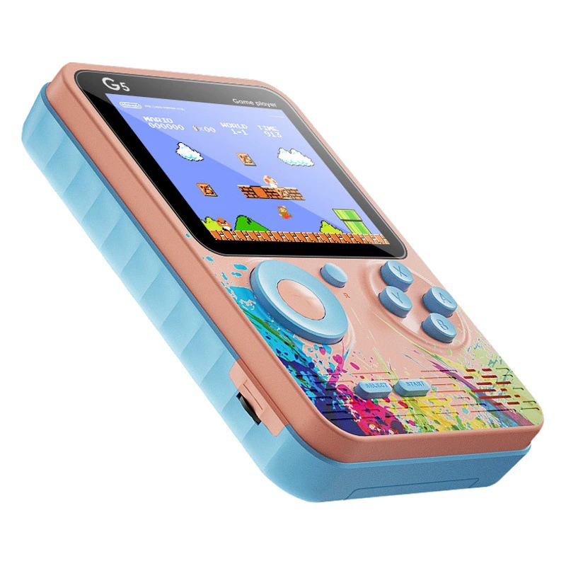 Портативная детская игровая консоль G5 Macaron Contra mini Arcade 500, портативная консоль с зарядкой HD-экрана
