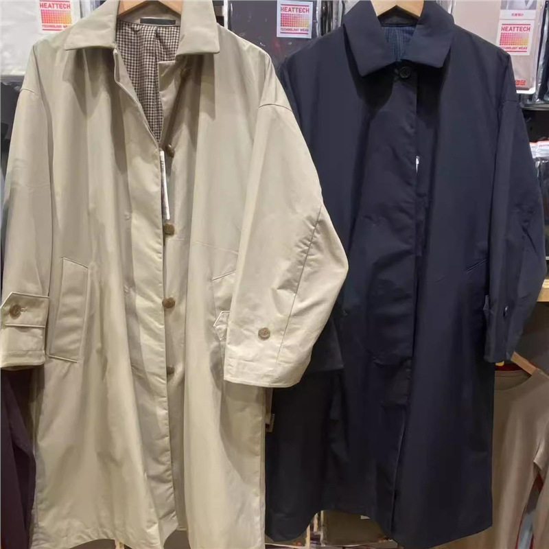 Spring 2025 New Women's Mid-Length Windbreaker Casual Loose Mid-Length Coat Short Jacket 474896