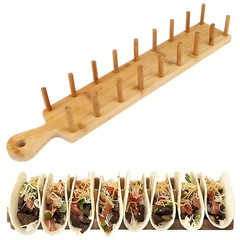 クロスボーダー巻餅棚w型竹製メキシコパンケーキ棚taco holder棚竹木製トウモロコシ巻き棚