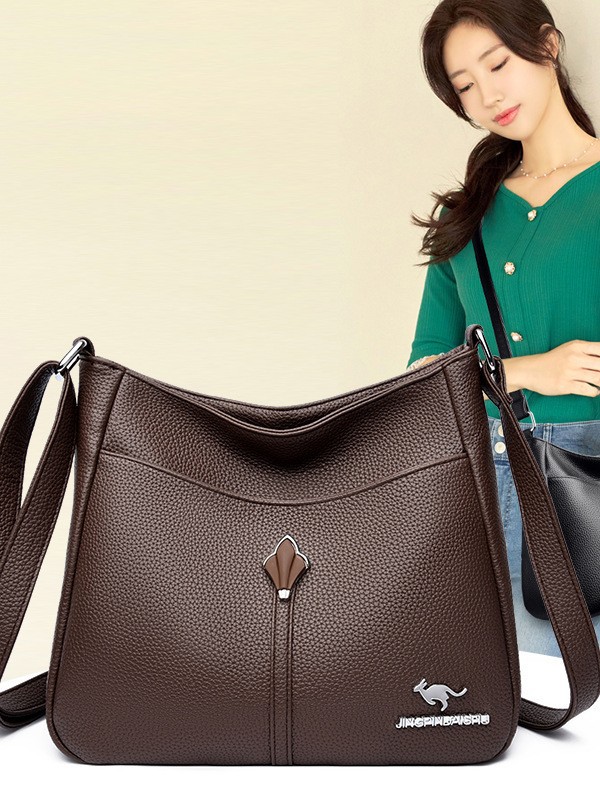 New Style Middle-Aged Women's Bag, New Fashionable and Stylish Mom Bag, Women's Shoulder Crossbody Bag, Soft Leather Backpack, New Model