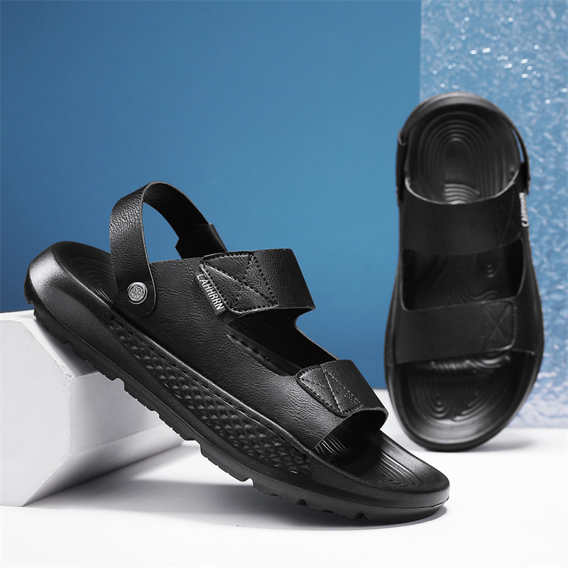 Light Luxury 2025 Sandals Men's Designer New Summer Driving Casual Soft-Soled Men's Dual-Purpose Sandals and Slippers Anti-Slip