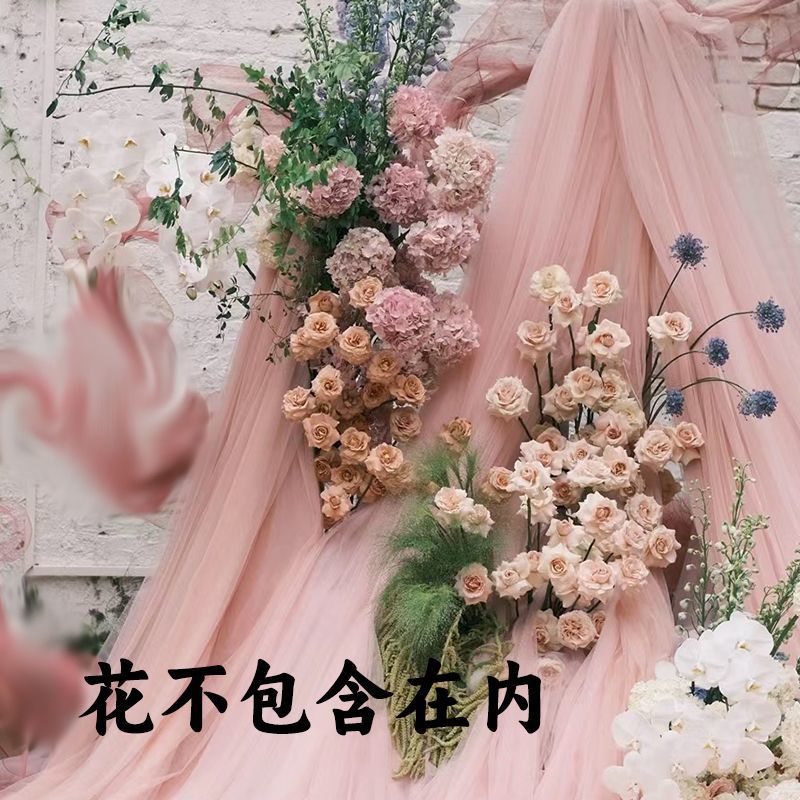 Boda, boda, fiesta de cumpleaños, serie festiva roja, hilo de red, hilo suave, anillo de jardín de infantes, velo decorativo