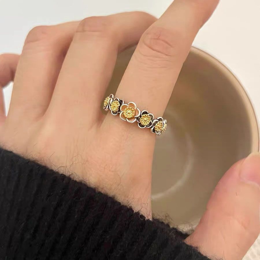 Retro small design fashionable adjustable sophisticated ring