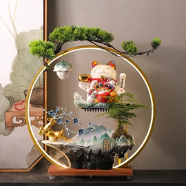 流水摆件;香炉;招财摆件