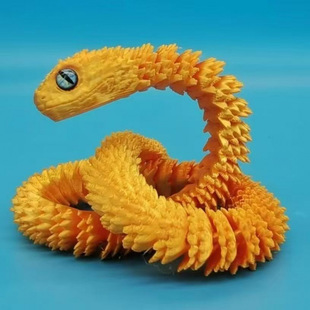 3D Printed Viper Mouth Joints Movable Plastic Hand-Made Ornaments Animal Model Creative Trendy Snake Year Ornaments