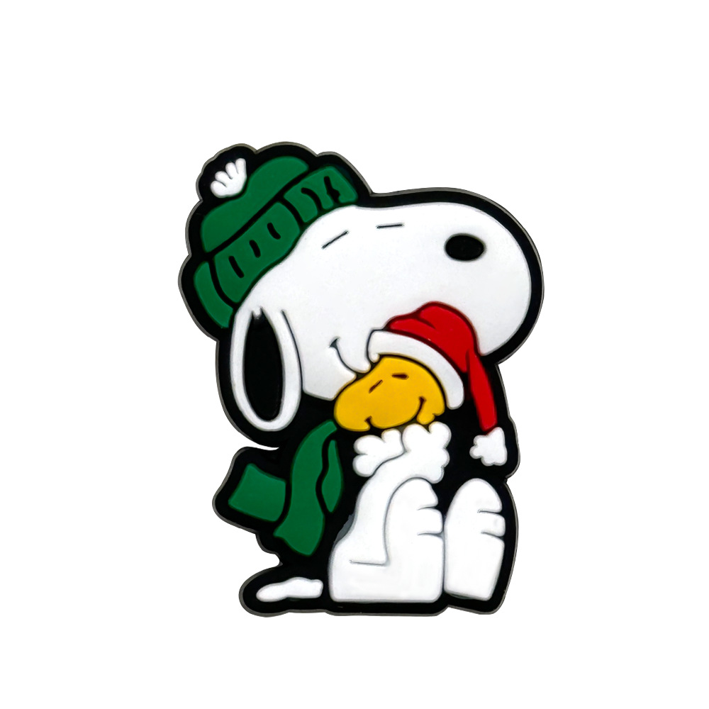 Círculos animados Snoopy zapatos flores Snoopy zapatos agujero de flores accesorios botones de zapato PVC botones de jardín botones de decoración