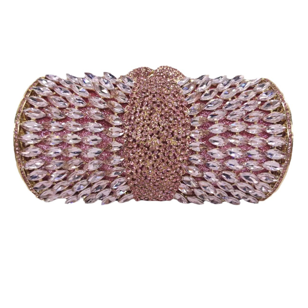 Cross-border nuevo metal hueco con diamantes bolsas de mano ropa de fiesta bolsas de cristal bolsas de mano