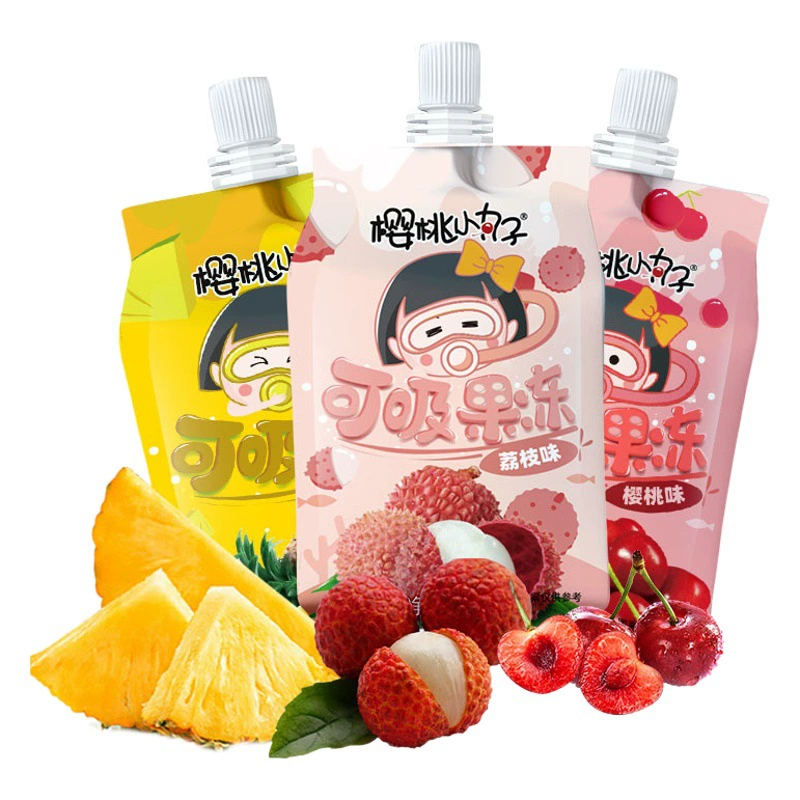 Желейное желе Milk Dragon, 70 г, желе конжака, ледяной прохладный фруктовый вкус, закуска, еда для отдыха, полезная закуска, сезон хранения.