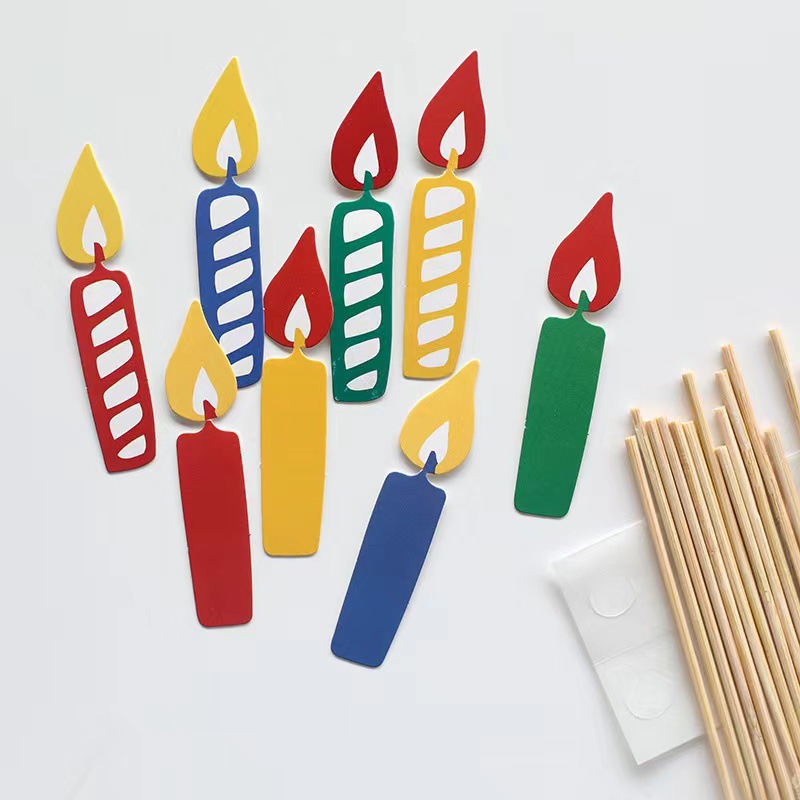 10 sets of striped candles