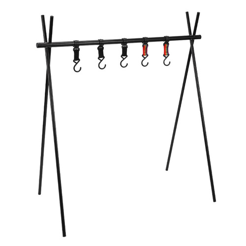 Outdoor camping portable storage rack 4-leg drying rack foldable aluminum alloy hanger self-driving travel clothes drying rack