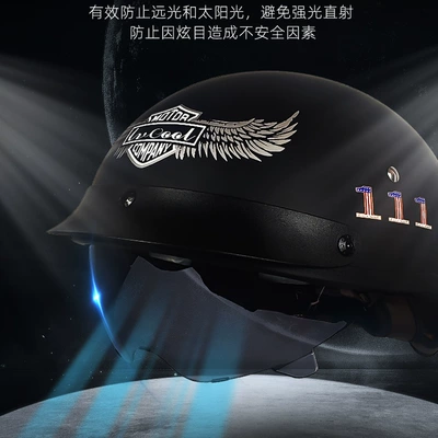 Motosiklet kaskı (dəbilqə) Summer Helmet Certified Retro Half