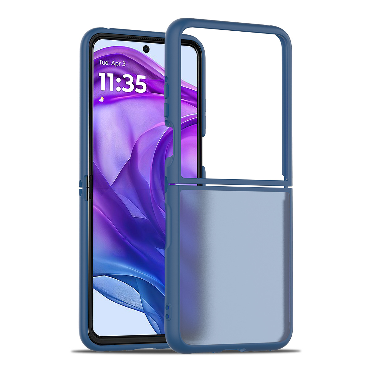 Transfronterizo Moto Razr + 2024 / 2025 piel de la caja de teléfono semipermeable esmerilado cubierta plegable a prueba de caídas