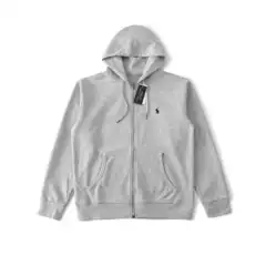 Business Rl Ralph Lauren Sweatshirt Zip-Up Cardigan Men's Hoodie Embroidered Pony Logo Polo Jacket Hooded Sweatshirt