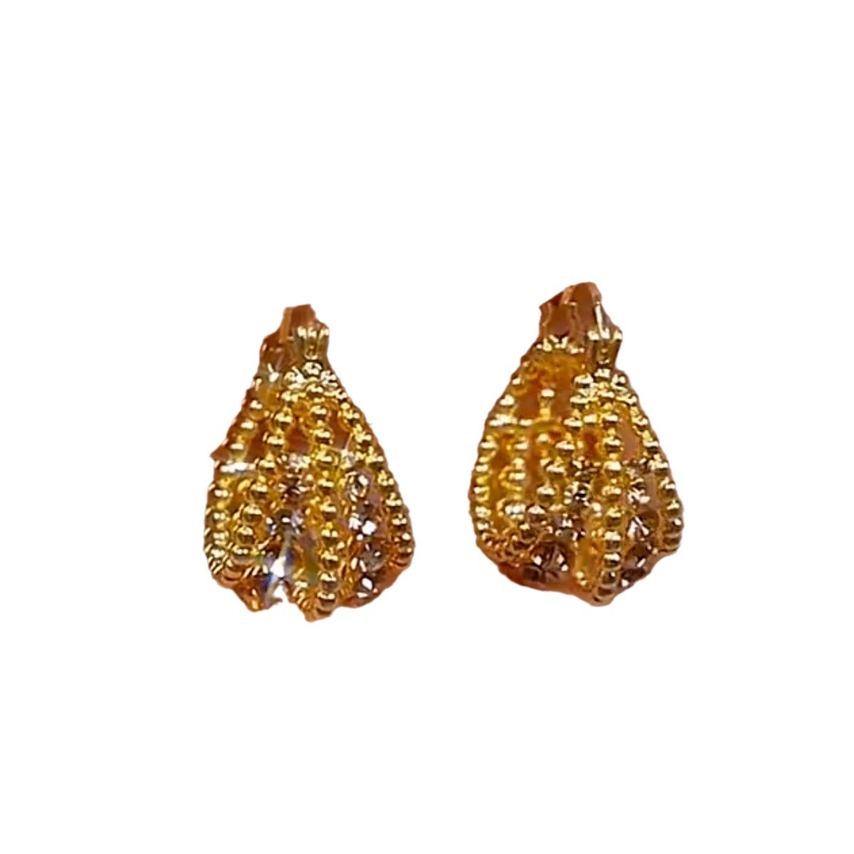 Sophisticated classic golden basket with zircon